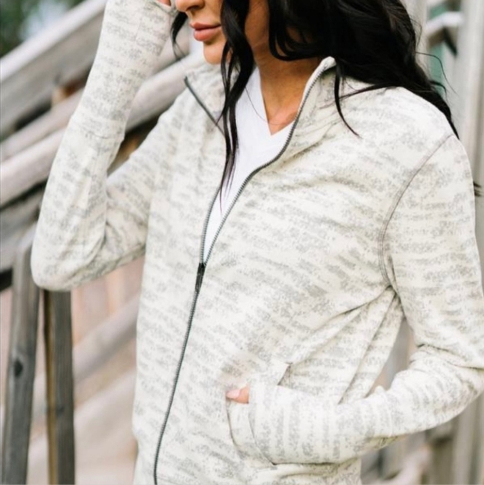 ZYIA Active Cream Combo Zipper Jacket XXL